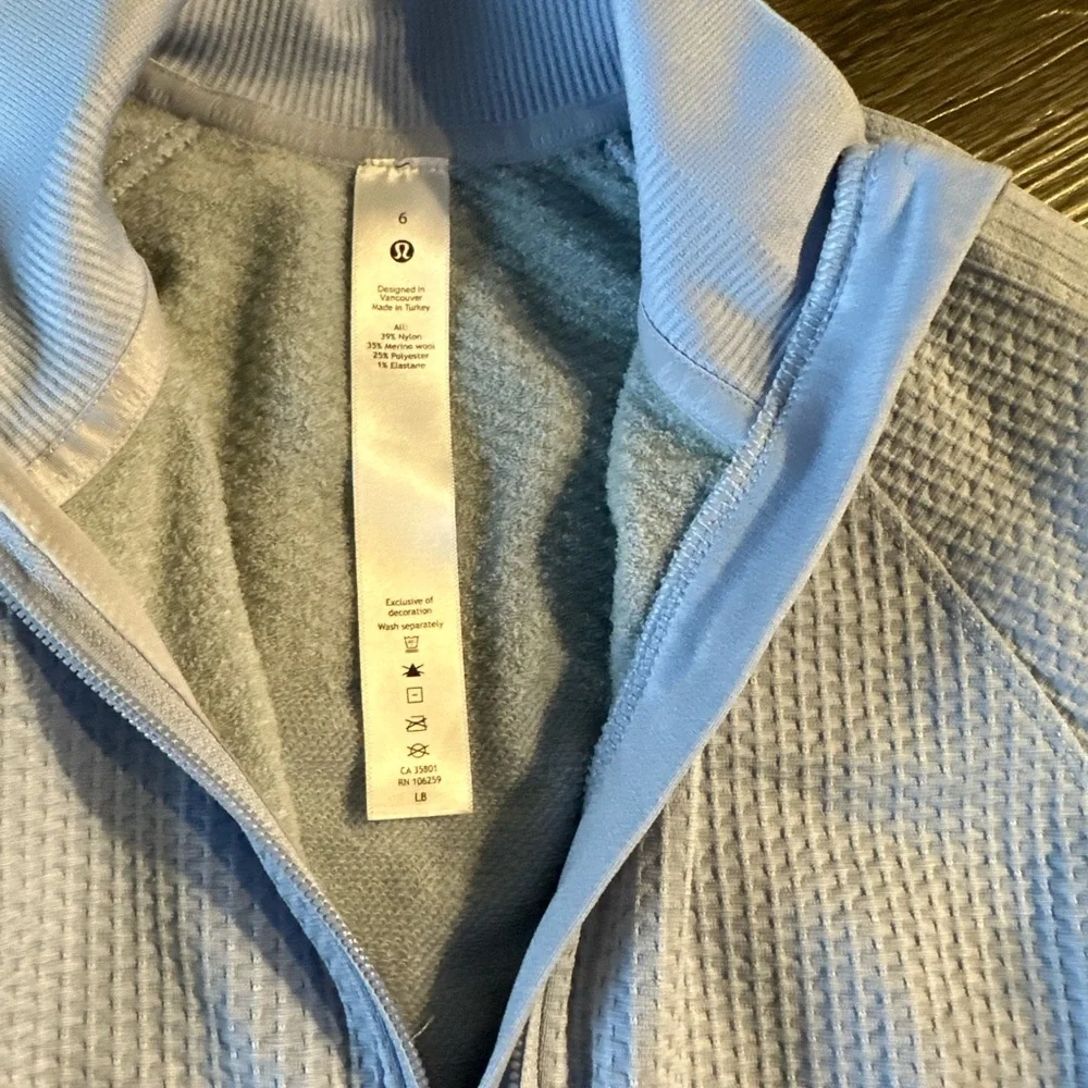Lululemon Light Blue Quarter-Zip Sweater - Picture 7 of 7